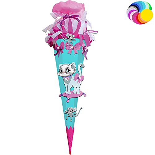 alles-meine.de GmbH Bastelset - Schultüte Farbe & Größe wählbar 70/85 / 100 cm - Katze & Maus - Farbe frei wählbar - Bastelschultüte - Zuckertüte zum selber Basteln Bemalen.. alles-meine.de GmbH Bastelset - Schultüte Farbe & Größe wählbar 70/85 / 100 cm - Katze & Maus - Farbe frei wählbar - Bastelschultüte - Zuckertüte zum selber Basteln Bemalen.. von alles-meine.de GmbH