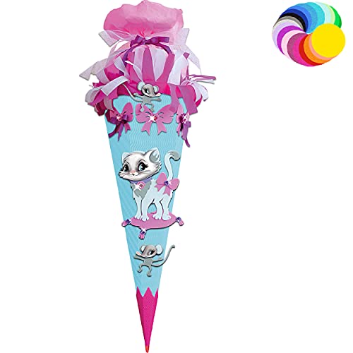 alles-meine.de GmbH Bastelset - Schultüte Farbe & Größe wählbar 70/85 / 100 cm - Katze & Maus - Farbe frei wählbar - Bastelschultüte - Zuckertüte zum selber Basteln Bemalen.. alles-meine.de GmbH Bastelset - Schultüte Farbe & Größe wählbar 70/85 / 100 cm - Katze & Maus - Farbe frei wählbar - Bastelschultüte - Zuckertüte zum selber Basteln Bemalen.. von alles-meine.de GmbH