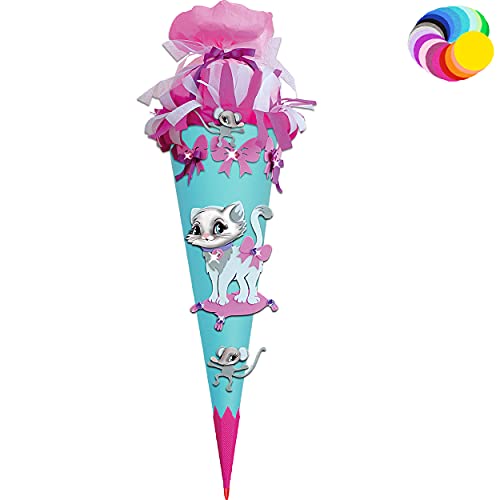 alles-meine.de GmbH Bastelset - Schultüte Farbe & Größe wählbar 70/85 / 100 cm - Katze & Maus - Farbe frei wählbar - Bastelschultüte - Zuckertüte zum selber Basteln Bemalen.. alles-meine.de GmbH Bastelset - Schultüte Farbe & Größe wählbar 70/85 / 100 cm - Katze & Maus - Farbe frei wählbar - Bastelschultüte - Zuckertüte zum selber Basteln Bemalen.. von alles-meine.de GmbH