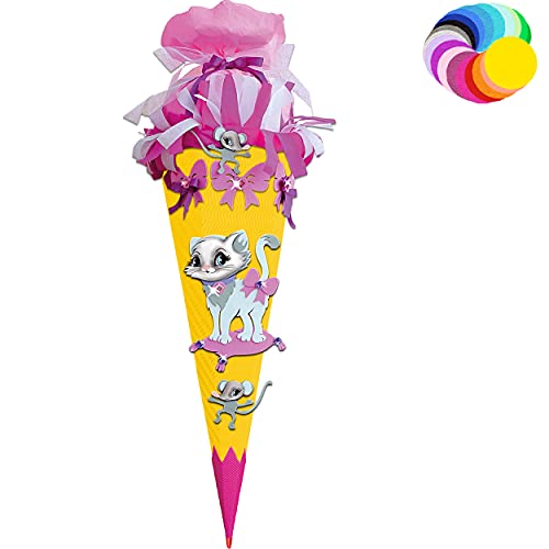 alles-meine.de GmbH Bastelset - Schultüte Farbe & Größe wählbar 70/85 / 100 cm - Katze & Maus - Farbe frei wählbar - Bastelschultüte - Zuckertüte zum selber Basteln Bemalen.. alles-meine.de GmbH Bastelset - Schultüte Farbe & Größe wählbar 70/85 / 100 cm - Katze & Maus - Farbe frei wählbar - Bastelschultüte - Zuckertüte zum selber Basteln Bemalen.. von alles-meine.de GmbH