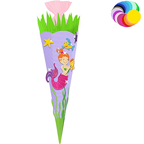 alles-meine.de GmbH Bastelset - Schultüte Farbe & Größe wählbar 70/85 / 100 cm - Meerjungfrau - Farbe frei wählbar - Bastelschultüte - Zuckertüte zum selber Basteln Bemalen.. alles-meine.de GmbH Bastelset - Schultüte Farbe & Größe wählbar 70/85 / 100 cm - Meerjungfrau - Farbe frei wählbar - Bastelschultüte - Zuckertüte zum selber Basteln Bemalen.. von alles-meine.de GmbH