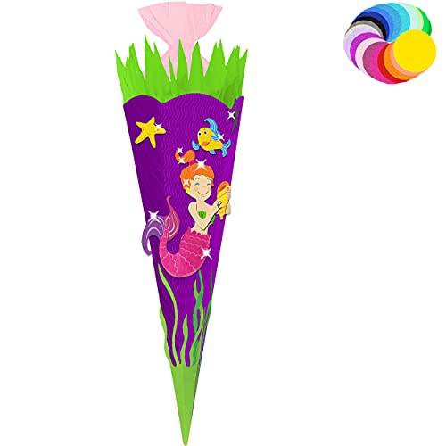 alles-meine.de GmbH Bastelset - Schultüte Farbe & Größe wählbar 70/85 / 100 cm - Meerjungfrau - Farbe frei wählbar - Bastelschultüte - Zuckertüte zum selber Basteln Bemalen.. alles-meine.de GmbH Bastelset - Schultüte Farbe & Größe wählbar 70/85 / 100 cm - Meerjungfrau - Farbe frei wählbar - Bastelschultüte - Zuckertüte zum selber Basteln Bemalen.. von alles-meine.de GmbH