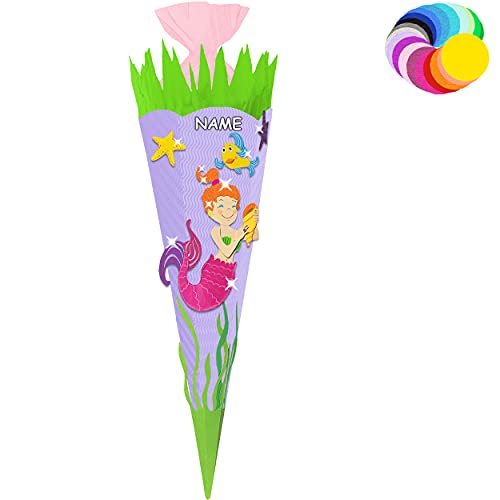alles-meine.de GmbH Bastelset - Schultüte Farbe & Größe wählbar 70/85 / 100 cm - Meerjungfrau - inkl. Name - Farbe frei wählbar - Bastelschultüte - Zuckertüte zum selber Ba.. alles-meine.de GmbH Bastelset - Schultüte Farbe & Größe wählbar 70/85 / 100 cm - Meerjungfrau - inkl. Name - Farbe frei wählbar - Bastelschultüte - Zuckertüte zum selber Ba.. von alles-meine.de GmbH