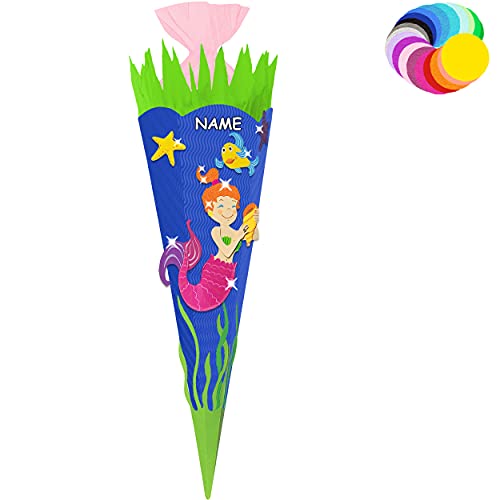 alles-meine.de GmbH Bastelset - Schultüte Farbe & Größe wählbar 70/85 / 100 cm - Meerjungfrau - inkl. Name - Farbe frei wählbar - Bastelschultüte - Zuckertüte zum selber Ba.. alles-meine.de GmbH Bastelset - Schultüte Farbe & Größe wählbar 70/85 / 100 cm - Meerjungfrau - inkl. Name - Farbe frei wählbar - Bastelschultüte - Zuckertüte zum selber Ba.. von alles-meine.de GmbH