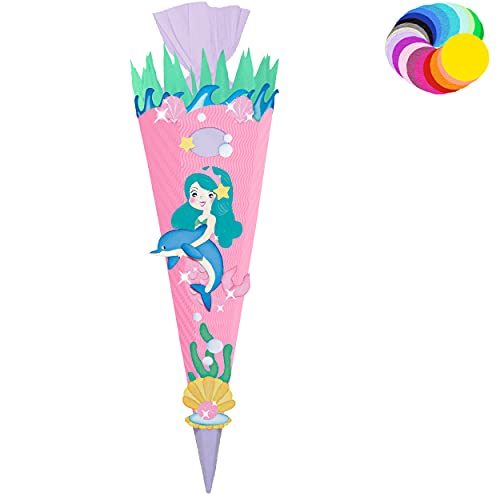 alles-meine.de GmbH Bastelset - Schultüte Farbe & Größe wählbar 70/85 / 100 cm - Meerjungfrau & Fische - Farbe frei wählbar - Bastelschultüte - Zuckertüte zum selber Bastel.. alles-meine.de GmbH Bastelset - Schultüte Farbe & Größe wählbar 70/85 / 100 cm - Meerjungfrau & Fische - Farbe frei wählbar - Bastelschultüte - Zuckertüte zum selber Bastel.. von alles-meine.de GmbH