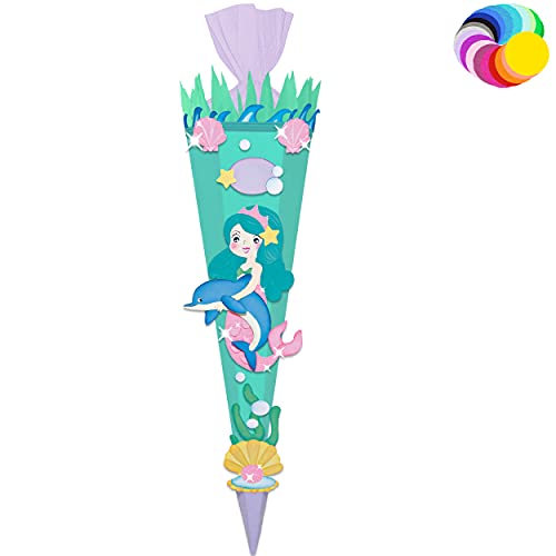 alles-meine.de GmbH Bastelset - Schultüte Farbe & Größe wählbar 70/85 / 100 cm - Meerjungfrau & Fische - Farbe frei wählbar - Bastelschultüte - Zuckertüte zum selber Bastel.. alles-meine.de GmbH Bastelset - Schultüte Farbe & Größe wählbar 70/85 / 100 cm - Meerjungfrau & Fische - Farbe frei wählbar - Bastelschultüte - Zuckertüte zum selber Bastel.. von alles-meine.de GmbH