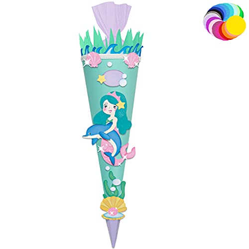 alles-meine.de GmbH Bastelset - Schultüte Farbe & Größe wählbar 70/85 / 100 cm - Meerjungfrau & Fische - Farbe frei wählbar - Bastelschultüte - Zuckertüte zum selber Bastel.. alles-meine.de GmbH Bastelset - Schultüte Farbe & Größe wählbar 70/85 / 100 cm - Meerjungfrau & Fische - Farbe frei wählbar - Bastelschultüte - Zuckertüte zum selber Bastel.. von alles-meine.de GmbH