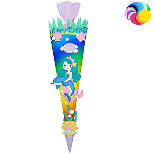 alles-meine.de GmbH Bastelset - Schultüte Farbe & Größe wählbar 70/85 / 100 cm - Meerjungfrau & Fische - Farbe frei wählbar - Bastelschultüte - Zuckertüte zum selber Bastel.. alles-meine.de GmbH Bastelset - Schultüte Farbe & Größe wählbar 70/85 / 100 cm - Meerjungfrau & Fische - Farbe frei wählbar - Bastelschultüte - Zuckertüte zum selber Bastel.. von alles-meine.de GmbH