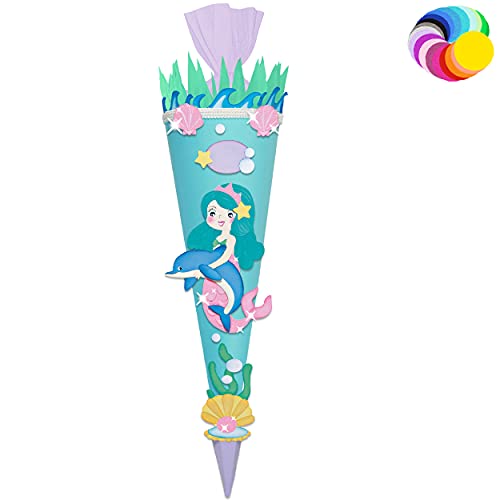 alles-meine.de GmbH Bastelset - Schultüte Farbe & Größe wählbar 70/85 / 100 cm - Meerjungfrau & Fische - Farbe frei wählbar - Bastelschultüte - Zuckertüte zum selber Bastel.. alles-meine.de GmbH Bastelset - Schultüte Farbe & Größe wählbar 70/85 / 100 cm - Meerjungfrau & Fische - Farbe frei wählbar - Bastelschultüte - Zuckertüte zum selber Bastel.. von alles-meine.de GmbH