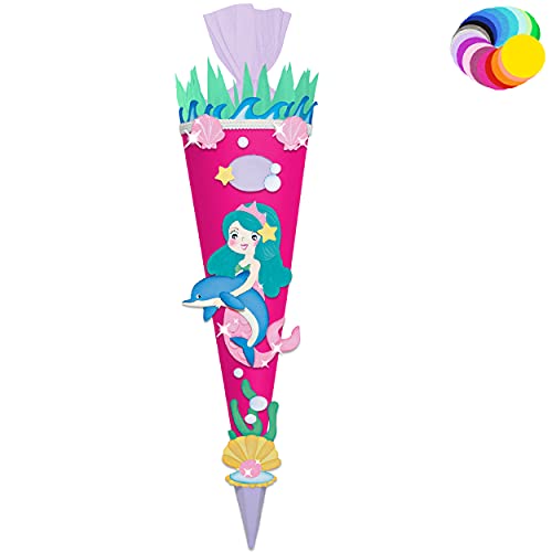 alles-meine.de GmbH Bastelset - Schultüte Farbe & Größe wählbar 70/85 / 100 cm - Meerjungfrau & Fische - Farbe frei wählbar - Bastelschultüte - Zuckertüte zum selber Bastel.. alles-meine.de GmbH Bastelset - Schultüte Farbe & Größe wählbar 70/85 / 100 cm - Meerjungfrau & Fische - Farbe frei wählbar - Bastelschultüte - Zuckertüte zum selber Bastel.. von alles-meine.de GmbH