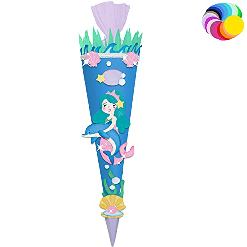 alles-meine.de GmbH Bastelset - Schultüte Farbe & Größe wählbar 70/85 / 100 cm - Meerjungfrau & Fische - Farbe frei wählbar - Bastelschultüte - Zuckertüte zum selber Bastel.. alles-meine.de GmbH Bastelset - Schultüte Farbe & Größe wählbar 70/85 / 100 cm - Meerjungfrau & Fische - Farbe frei wählbar - Bastelschultüte - Zuckertüte zum selber Bastel.. von alles-meine.de GmbH