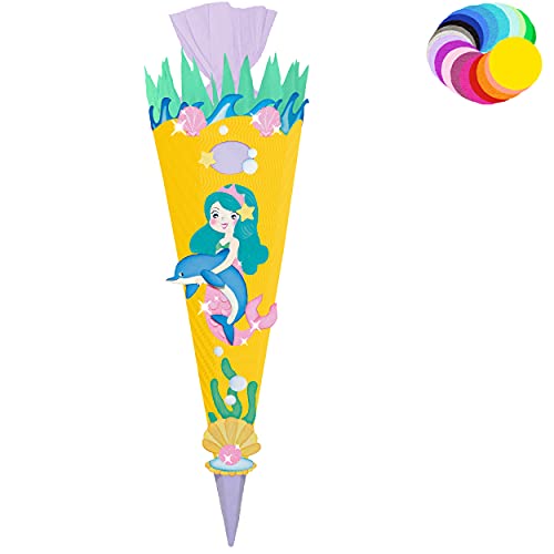 alles-meine.de GmbH Bastelset - Schultüte Farbe & Größe wählbar 70/85 / 100 cm - Meerjungfrau & Fische - Farbe frei wählbar - Bastelschultüte - Zuckertüte zum selber Bastel.. alles-meine.de GmbH Bastelset - Schultüte Farbe & Größe wählbar 70/85 / 100 cm - Meerjungfrau & Fische - Farbe frei wählbar - Bastelschultüte - Zuckertüte zum selber Bastel.. von alles-meine.de GmbH