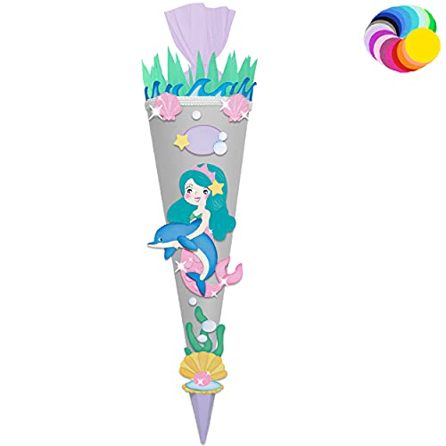alles-meine.de GmbH Bastelset - Schultüte Farbe & Größe wählbar 70/85 / 100 cm - Meerjungfrau & Fische - Farbe frei wählbar - Bastelschultüte - Zuckertüte zum selber Bastel.. alles-meine.de GmbH Bastelset - Schultüte Farbe & Größe wählbar 70/85 / 100 cm - Meerjungfrau & Fische - Farbe frei wählbar - Bastelschultüte - Zuckertüte zum selber Bastel.. von alles-meine.de GmbH