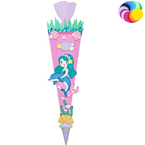 alles-meine.de GmbH Bastelset - Schultüte Farbe & Größe wählbar 70/85 / 100 cm - Meerjungfrau & Fische - Farbe frei wählbar - Bastelschultüte - Zuckertüte zum selber Bastel.. alles-meine.de GmbH Bastelset - Schultüte Farbe & Größe wählbar 70/85 / 100 cm - Meerjungfrau & Fische - Farbe frei wählbar - Bastelschultüte - Zuckertüte zum selber Bastel.. von alles-meine.de GmbH