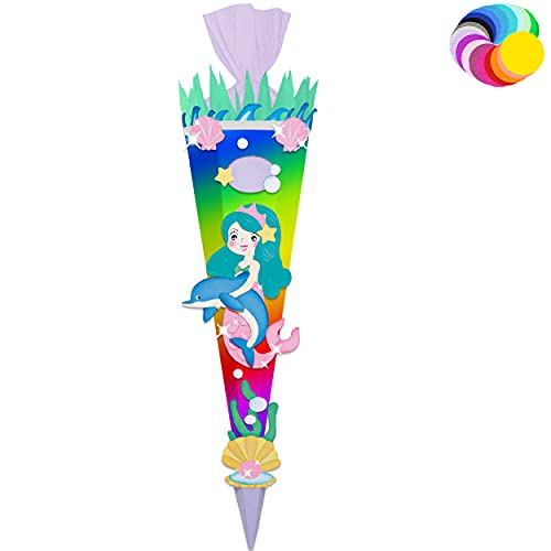 alles-meine.de GmbH Bastelset - Schultüte Farbe & Größe wählbar 70/85 / 100 cm - Meerjungfrau & Fische - Farbe frei wählbar - Bastelschultüte - Zuckertüte zum selber Bastel.. alles-meine.de GmbH Bastelset - Schultüte Farbe & Größe wählbar 70/85 / 100 cm - Meerjungfrau & Fische - Farbe frei wählbar - Bastelschultüte - Zuckertüte zum selber Bastel.. von alles-meine.de GmbH
