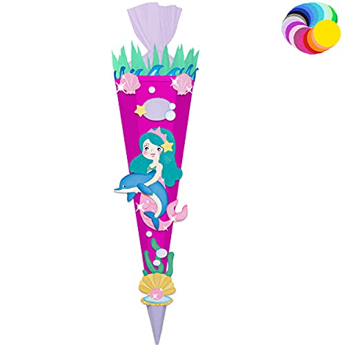 alles-meine.de GmbH Bastelset - Schultüte Farbe & Größe wählbar 70/85 / 100 cm - Meerjungfrau & Fische - Farbe frei wählbar - Bastelschultüte - Zuckertüte zum selber Bastel.. alles-meine.de GmbH Bastelset - Schultüte Farbe & Größe wählbar 70/85 / 100 cm - Meerjungfrau & Fische - Farbe frei wählbar - Bastelschultüte - Zuckertüte zum selber Bastel.. von alles-meine.de GmbH