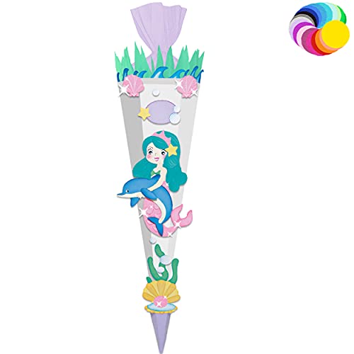 alles-meine.de GmbH Bastelset - Schultüte Farbe & Größe wählbar 70/85 / 100 cm - Meerjungfrau & Fische - Farbe frei wählbar - Bastelschultüte - Zuckertüte zum selber Bastel.. alles-meine.de GmbH Bastelset - Schultüte Farbe & Größe wählbar 70/85 / 100 cm - Meerjungfrau & Fische - Farbe frei wählbar - Bastelschultüte - Zuckertüte zum selber Bastel.. von alles-meine.de GmbH