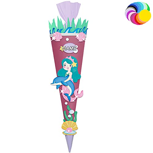 alles-meine.de GmbH Bastelset - Schultüte Farbe & Größe wählbar 70/85 / 100 cm - Meerjungfrau & Fische - Farbe frei wählbar - Bastelschultüte - Zuckertüte zum selber Bastel.. alles-meine.de GmbH Bastelset - Schultüte Farbe & Größe wählbar 70/85 / 100 cm - Meerjungfrau & Fische - Farbe frei wählbar - Bastelschultüte - Zuckertüte zum selber Bastel.. von alles-meine.de GmbH