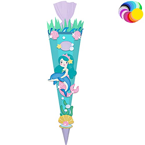 alles-meine.de GmbH Bastelset - Schultüte Farbe & Größe wählbar 70/85 / 100 cm - Meerjungfrau & Fische - Farbe frei wählbar - Bastelschultüte - Zuckertüte zum selber Bastel.. alles-meine.de GmbH Bastelset - Schultüte Farbe & Größe wählbar 70/85 / 100 cm - Meerjungfrau & Fische - Farbe frei wählbar - Bastelschultüte - Zuckertüte zum selber Bastel.. von alles-meine.de GmbH