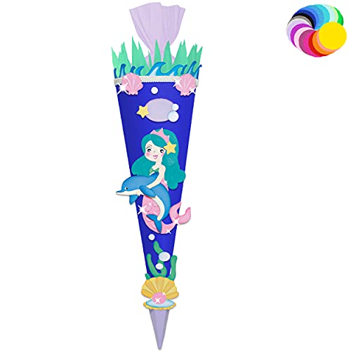 alles-meine.de GmbH Bastelset - Schultüte Farbe & Größe wählbar 70/85 / 100 cm - Meerjungfrau & Fische - Farbe frei wählbar - Bastelschultüte - Zuckertüte zum selber Bastel.. alles-meine.de GmbH Bastelset - Schultüte Farbe & Größe wählbar 70/85 / 100 cm - Meerjungfrau & Fische - Farbe frei wählbar - Bastelschultüte - Zuckertüte zum selber Bastel.. von alles-meine.de GmbH