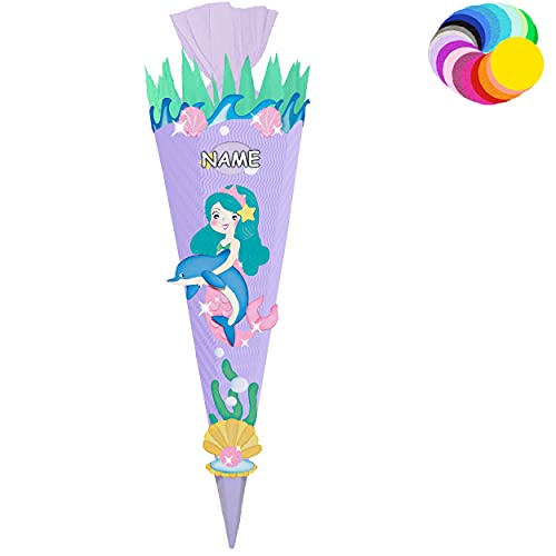 alles-meine.de GmbH Bastelset - Schultüte Farbe & Größe wählbar 70/85 / 100 cm - Meerjungfrau & Fische - inkl. Name - Farbe frei wählbar - Bastelschultüte - Zuckertüte zum .. alles-meine.de GmbH Bastelset - Schultüte Farbe & Größe wählbar 70/85 / 100 cm - Meerjungfrau & Fische - inkl. Name - Farbe frei wählbar - Bastelschultüte - Zuckertüte zum .. von alles-meine.de GmbH