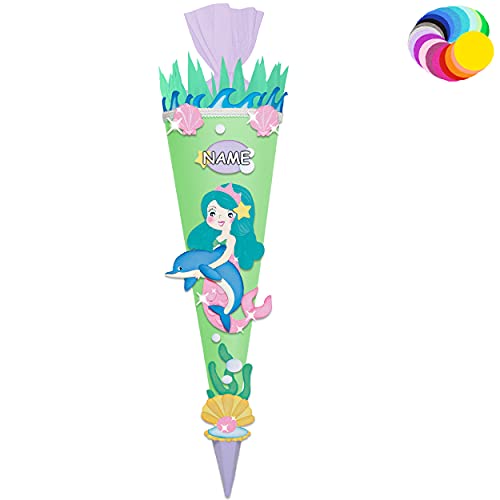 alles-meine.de GmbH Bastelset - Schultüte Farbe & Größe wählbar 70/85 / 100 cm - Meerjungfrau & Fische - inkl. Name - Farbe frei wählbar - Bastelschultüte - Zuckertüte zum .. alles-meine.de GmbH Bastelset - Schultüte Farbe & Größe wählbar 70/85 / 100 cm - Meerjungfrau & Fische - inkl. Name - Farbe frei wählbar - Bastelschultüte - Zuckertüte zum .. von alles-meine.de GmbH