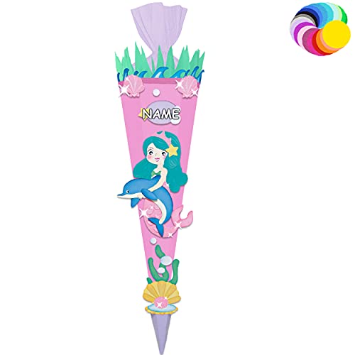 alles-meine.de GmbH Bastelset - Schultüte Farbe & Größe wählbar 70/85 / 100 cm - Meerjungfrau & Fische - inkl. Name - Farbe frei wählbar - Bastelschultüte - Zuckertüte zum .. alles-meine.de GmbH Bastelset - Schultüte Farbe & Größe wählbar 70/85 / 100 cm - Meerjungfrau & Fische - inkl. Name - Farbe frei wählbar - Bastelschultüte - Zuckertüte zum .. von alles-meine.de GmbH