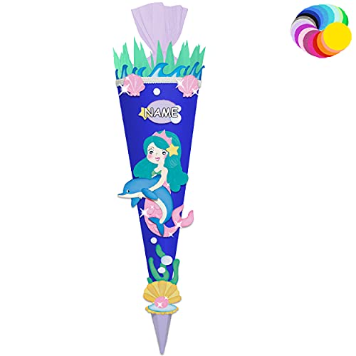 alles-meine.de GmbH Bastelset - Schultüte Farbe & Größe wählbar 70/85 / 100 cm - Meerjungfrau & Fische - inkl. Name - Farbe frei wählbar - Bastelschultüte - Zuckertüte zum .. alles-meine.de GmbH Bastelset - Schultüte Farbe & Größe wählbar 70/85 / 100 cm - Meerjungfrau & Fische - inkl. Name - Farbe frei wählbar - Bastelschultüte - Zuckertüte zum .. von alles-meine.de GmbH