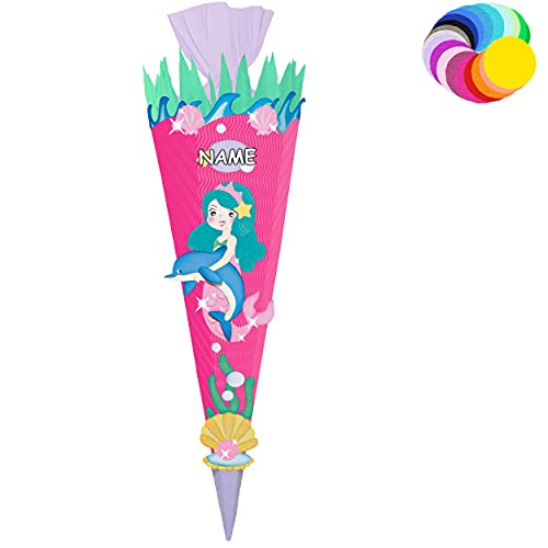 alles-meine.de GmbH Bastelset - Schultüte Farbe & Größe wählbar 70/85 / 100 cm - Meerjungfrau & Fische - inkl. Name - Farbe frei wählbar - Bastelschultüte - Zuckertüte zum .. alles-meine.de GmbH Bastelset - Schultüte Farbe & Größe wählbar 70/85 / 100 cm - Meerjungfrau & Fische - inkl. Name - Farbe frei wählbar - Bastelschultüte - Zuckertüte zum .. von alles-meine.de GmbH