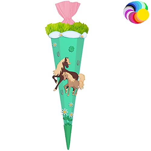 alles-meine.de GmbH Bastelset - Schultüte Farbe & Größe wählbar 70/85 / 100 cm - Pferde & Fohlen - Farbe frei wählbar - Bastelschultüte - Zuckertüte zum selber Basteln Bema.. alles-meine.de GmbH Bastelset - Schultüte Farbe & Größe wählbar 70/85 / 100 cm - Pferde & Fohlen - Farbe frei wählbar - Bastelschultüte - Zuckertüte zum selber Basteln Bema.. von alles-meine.de GmbH