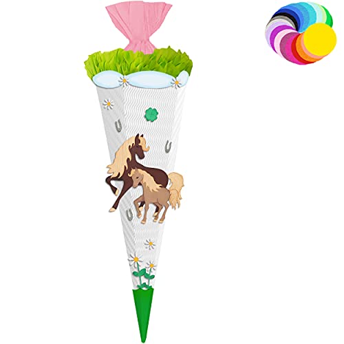 alles-meine.de GmbH Bastelset - Schultüte Farbe & Größe wählbar 70/85 / 100 cm - Pferde & Fohlen - Farbe frei wählbar - Bastelschultüte - Zuckertüte zum selber Basteln Bema.. alles-meine.de GmbH Bastelset - Schultüte Farbe & Größe wählbar 70/85 / 100 cm - Pferde & Fohlen - Farbe frei wählbar - Bastelschultüte - Zuckertüte zum selber Basteln Bema.. von alles-meine.de GmbH