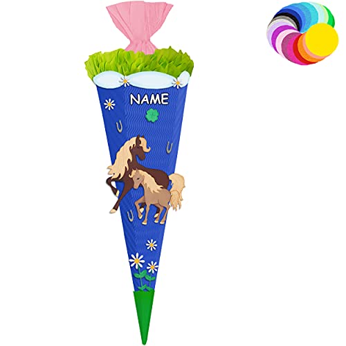 alles-meine.de GmbH Bastelset - Schultüte Farbe & Größe wählbar 70/85 / 100 cm - Pferde & Fohlen - inkl. Name - Farbe frei wählbar - Bastelschultüte - Zuckertüte zum selber.. alles-meine.de GmbH Bastelset - Schultüte Farbe & Größe wählbar 70/85 / 100 cm - Pferde & Fohlen - inkl. Name - Farbe frei wählbar - Bastelschultüte - Zuckertüte zum selber.. von alles-meine.de GmbH