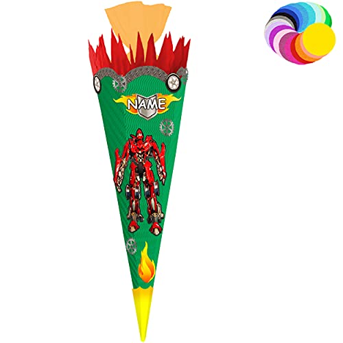 alles-meine.de GmbH Bastelset - Schultüte Farbe & Größe wählbar 70/85 / 100 cm - Roboter - Transformer - inkl. Name - Farbe frei wählbar - Bastelschultüte - Zuckertüte zum .. alles-meine.de GmbH Bastelset - Schultüte Farbe & Größe wählbar 70/85 / 100 cm - Roboter - Transformer - inkl. Name - Farbe frei wählbar - Bastelschultüte - Zuckertüte zum .. von alles-meine.de GmbH