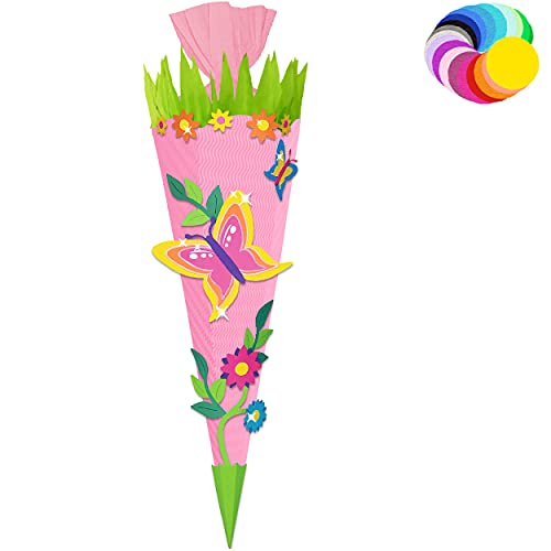 alles-meine.de GmbH Bastelset - Schultüte Farbe & Größe wählbar 70/85 / 100 cm - Schmetterling - Farbe frei wählbar - Bastelschultüte - Zuckertüte zum selber Basteln Bemale.. alles-meine.de GmbH Bastelset - Schultüte Farbe & Größe wählbar 70/85 / 100 cm - Schmetterling - Farbe frei wählbar - Bastelschultüte - Zuckertüte zum selber Basteln Bemale.. von alles-meine.de GmbH