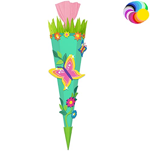 alles-meine.de GmbH Bastelset - Schultüte Farbe & Größe wählbar 70/85 / 100 cm - Schmetterling - Farbe frei wählbar - Bastelschultüte - Zuckertüte zum selber Basteln Bemale.. alles-meine.de GmbH Bastelset - Schultüte Farbe & Größe wählbar 70/85 / 100 cm - Schmetterling - Farbe frei wählbar - Bastelschultüte - Zuckertüte zum selber Basteln Bemale.. von alles-meine.de GmbH