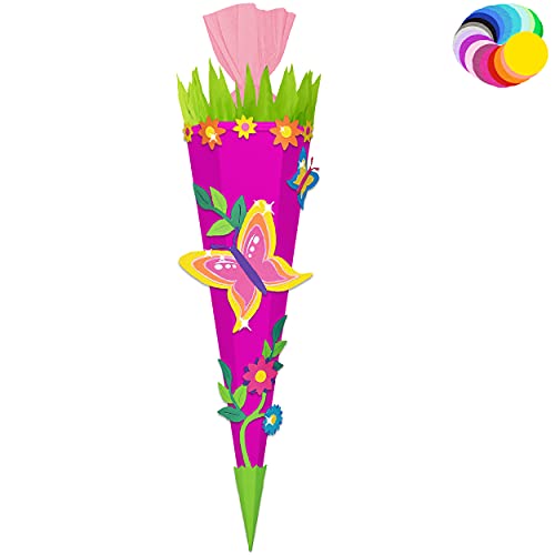 alles-meine.de GmbH Bastelset - Schultüte Farbe & Größe wählbar 70/85 / 100 cm - Schmetterling - Farbe frei wählbar - Bastelschultüte - Zuckertüte zum selber Basteln Bemale.. alles-meine.de GmbH Bastelset - Schultüte Farbe & Größe wählbar 70/85 / 100 cm - Schmetterling - Farbe frei wählbar - Bastelschultüte - Zuckertüte zum selber Basteln Bemale.. von alles-meine.de GmbH