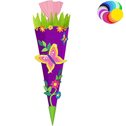 alles-meine.de GmbH Bastelset - Schultüte Farbe & Größe wählbar 70/85 / 100 cm - Schmetterling - Farbe frei wählbar - Bastelschultüte - Zuckertüte zum selber Basteln Bemale.. alles-meine.de GmbH Bastelset - Schultüte Farbe & Größe wählbar 70/85 / 100 cm - Schmetterling - Farbe frei wählbar - Bastelschultüte - Zuckertüte zum selber Basteln Bemale.. von alles-meine.de GmbH