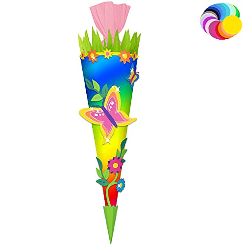 alles-meine.de GmbH Bastelset - Schultüte Farbe & Größe wählbar 70/85 / 100 cm - Schmetterling - Farbe frei wählbar - Bastelschultüte - Zuckertüte zum selber Basteln Bemale.. alles-meine.de GmbH Bastelset - Schultüte Farbe & Größe wählbar 70/85 / 100 cm - Schmetterling - Farbe frei wählbar - Bastelschultüte - Zuckertüte zum selber Basteln Bemale.. von alles-meine.de GmbH