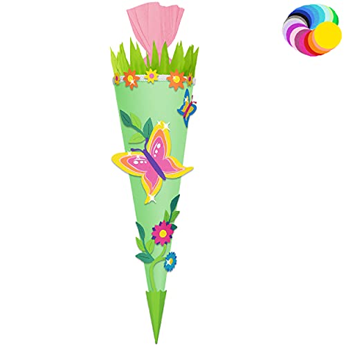 alles-meine.de GmbH Bastelset - Schultüte Farbe & Größe wählbar 70/85 / 100 cm - Schmetterling - Farbe frei wählbar - Bastelschultüte - Zuckertüte zum selber Basteln Bemale.. alles-meine.de GmbH Bastelset - Schultüte Farbe & Größe wählbar 70/85 / 100 cm - Schmetterling - Farbe frei wählbar - Bastelschultüte - Zuckertüte zum selber Basteln Bemale.. von alles-meine.de GmbH