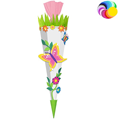 alles-meine.de GmbH Bastelset - Schultüte Farbe & Größe wählbar 70/85 / 100 cm - Schmetterling - Farbe frei wählbar - Bastelschultüte - Zuckertüte zum selber Basteln Bemale.. alles-meine.de GmbH Bastelset - Schultüte Farbe & Größe wählbar 70/85 / 100 cm - Schmetterling - Farbe frei wählbar - Bastelschultüte - Zuckertüte zum selber Basteln Bemale.. von alles-meine.de GmbH
