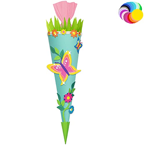 alles-meine.de GmbH Bastelset - Schultüte Farbe & Größe wählbar 70/85 / 100 cm - Schmetterling - Farbe frei wählbar - Bastelschultüte - Zuckertüte zum selber Basteln Bemale.. alles-meine.de GmbH Bastelset - Schultüte Farbe & Größe wählbar 70/85 / 100 cm - Schmetterling - Farbe frei wählbar - Bastelschultüte - Zuckertüte zum selber Basteln Bemale.. von alles-meine.de GmbH