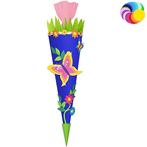alles-meine.de GmbH Bastelset - Schultüte Farbe & Größe wählbar 70/85 / 100 cm - Schmetterling - Farbe frei wählbar - Bastelschultüte - Zuckertüte zum selber Basteln Bemale.. alles-meine.de GmbH Bastelset - Schultüte Farbe & Größe wählbar 70/85 / 100 cm - Schmetterling - Farbe frei wählbar - Bastelschultüte - Zuckertüte zum selber Basteln Bemale.. von alles-meine.de GmbH
