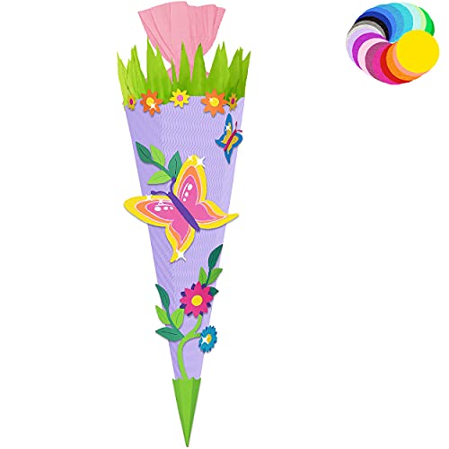 alles-meine.de GmbH Bastelset - Schultüte Farbe & Größe wählbar 70/85 / 100 cm - Schmetterling - Farbe frei wählbar - Bastelschultüte - Zuckertüte zum selber Basteln Bemale.. alles-meine.de GmbH Bastelset - Schultüte Farbe & Größe wählbar 70/85 / 100 cm - Schmetterling - Farbe frei wählbar - Bastelschultüte - Zuckertüte zum selber Basteln Bemale.. von alles-meine.de GmbH