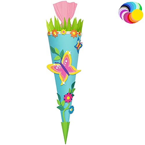 alles-meine.de GmbH Bastelset - Schultüte Farbe & Größe wählbar 70/85 / 100 cm - Schmetterling - Farbe frei wählbar - Bastelschultüte - Zuckertüte zum selber Basteln Bemale.. alles-meine.de GmbH Bastelset - Schultüte Farbe & Größe wählbar 70/85 / 100 cm - Schmetterling - Farbe frei wählbar - Bastelschultüte - Zuckertüte zum selber Basteln Bemale.. von alles-meine.de GmbH