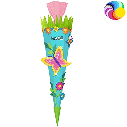 alles-meine.de GmbH Bastelset - Schultüte Farbe & Größe wählbar 70/85 / 100 cm - Schmetterling - inkl. Name - Farbe frei wählbar - Bastelschultüte - Zuckertüte zum selber B.. alles-meine.de GmbH Bastelset - Schultüte Farbe & Größe wählbar 70/85 / 100 cm - Schmetterling - inkl. Name - Farbe frei wählbar - Bastelschultüte - Zuckertüte zum selber B.. von alles-meine.de GmbH