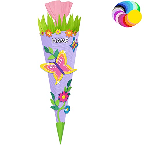 alles-meine.de GmbH Bastelset - Schultüte Farbe & Größe wählbar 70/85 / 100 cm - Schmetterling - inkl. Name - Farbe frei wählbar - Bastelschultüte - Zuckertüte zum selber B.. alles-meine.de GmbH Bastelset - Schultüte Farbe & Größe wählbar 70/85 / 100 cm - Schmetterling - inkl. Name - Farbe frei wählbar - Bastelschultüte - Zuckertüte zum selber B.. von alles-meine.de GmbH