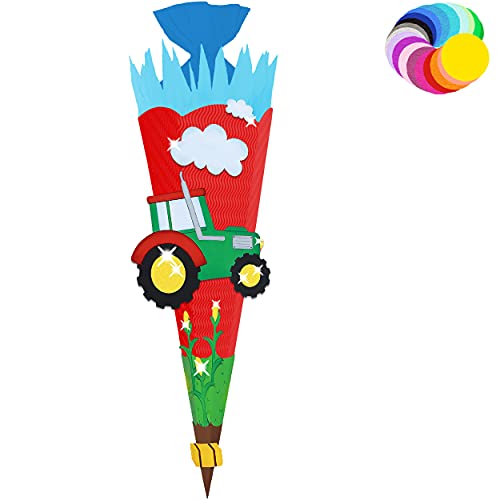 alles-meine.de GmbH Bastelset - Schultüte Farbe & Größe wählbar 70/85 / 100 cm - Traktor - Farbe frei wählbar - Bastelschultüte - Zuckertüte zum selber Basteln Bemalen Bekl.. alles-meine.de GmbH Bastelset - Schultüte Farbe & Größe wählbar 70/85 / 100 cm - Traktor - Farbe frei wählbar - Bastelschultüte - Zuckertüte zum selber Basteln Bemalen Bekl.. von alles-meine.de GmbH