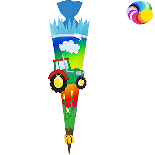 alles-meine.de GmbH Bastelset - Schultüte Farbe & Größe wählbar 70/85 / 100 cm - Traktor - Farbe frei wählbar - Bastelschultüte - Zuckertüte zum selber Basteln Bemalen Bekl.. alles-meine.de GmbH Bastelset - Schultüte Farbe & Größe wählbar 70/85 / 100 cm - Traktor - Farbe frei wählbar - Bastelschultüte - Zuckertüte zum selber Basteln Bemalen Bekl.. von alles-meine.de GmbH