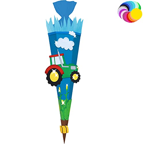 alles-meine.de GmbH Bastelset - Schultüte Farbe & Größe wählbar 70/85 / 100 cm - Traktor - Farbe frei wählbar - Bastelschultüte - Zuckertüte zum selber Basteln Bemalen Bekl.. alles-meine.de GmbH Bastelset - Schultüte Farbe & Größe wählbar 70/85 / 100 cm - Traktor - Farbe frei wählbar - Bastelschultüte - Zuckertüte zum selber Basteln Bemalen Bekl.. von alles-meine.de GmbH