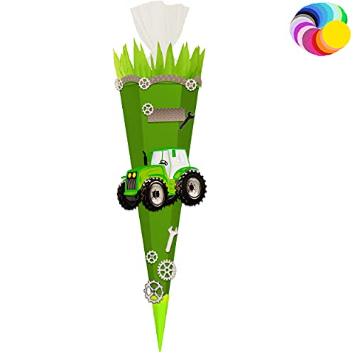 alles-meine.de GmbH Bastelset - Schultüte Farbe & Größe wählbar 70/85 / 100 cm - Traktor - Farbe frei wählbar - Bastelschultüte - Zuckertüte zum selber Basteln Bemalen Bekl.. alles-meine.de GmbH Bastelset - Schultüte Farbe & Größe wählbar 70/85 / 100 cm - Traktor - Farbe frei wählbar - Bastelschultüte - Zuckertüte zum selber Basteln Bemalen Bekl.. von alles-meine.de GmbH